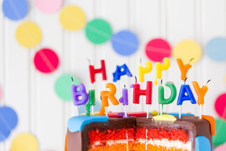 Colorful sweets for kids birthday party celebration.の写真素材