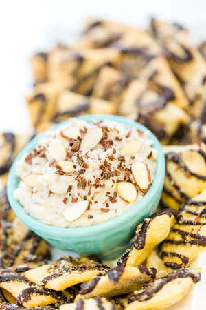 Gourmet gluten free cannoli chips and dip.の写真素材