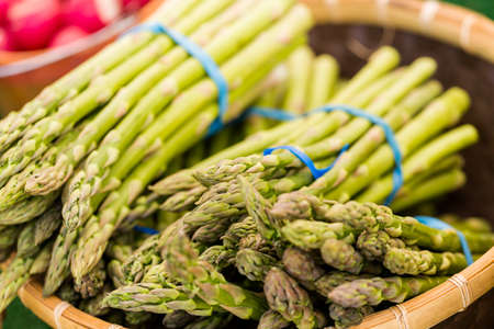 Fresh produce from the local farms at the farmers market.の写真素材