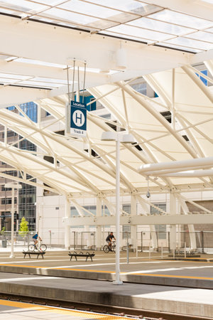 Denver, Colorado/ USA-26 May, 2014: Progress of redevelopment of Union Station in Denver.のeditorial素材