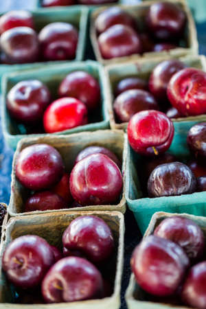 Organic fresh produce at the local farmers market.の写真素材