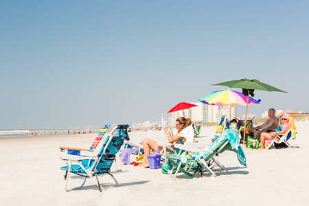 Myrtle Beach, South Carolina, USA-July 8, 2014. Typical summer day in Myrtle Beach.のeditorial素材