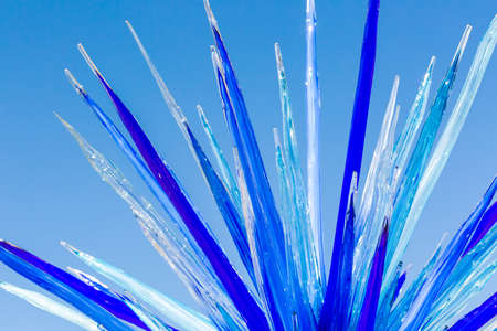 Denver, Colorado, USA-August 12, 2014. Large glass sculptures by Dale Chihuly in the garden.のeditorial素材