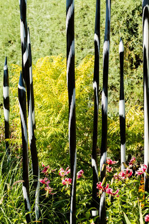 Denver, Colorado, USA-August 12, 2014. Large glass sculptures by Dale Chihuly in the garden.のeditorial素材