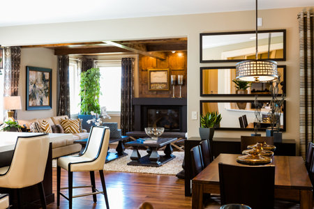 Denver, Colorado, USA-August 7, 2014. Luxury interior of typical American suburban house.のeditorial素材