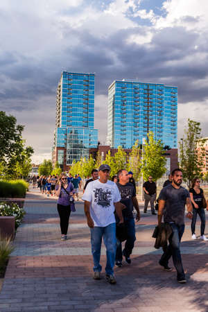 Denver, Colorado, USA-August 20, 2014. Redeveloped historical Union Station in Denver, Colorado.のeditorial素材