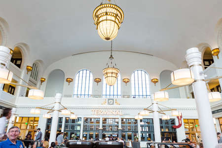 Denver, Colorado, USA-August 20, 2014. Redeveloped historical Union Station in Denver, Colorado.のeditorial素材