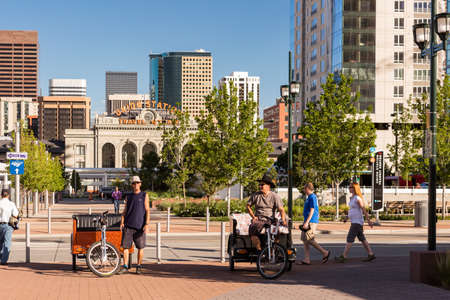 Denver, Colorado, USA-August 20, 2014. Redeveloped historical Union Station in Denver, Colorado.のeditorial素材