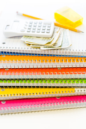 New school supplies ready for new school year.