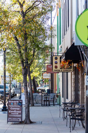 Main street of historic downtown Littleton, Colorado.のeditorial素材