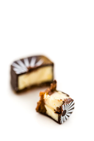 Gourmet mimosa truffle on a white background.の写真素材