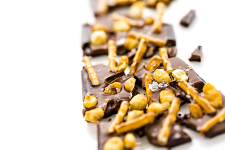   chocolate bar on a white background.