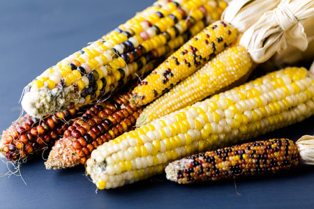 Multi colored indian corn made for Thanksgiving decoration.