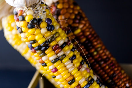 Multi colored indian corn made for Thanksgiving decoration.