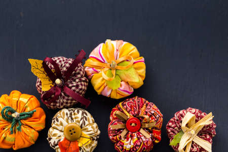 Handmade Halloween decorations from fabric.の写真素材