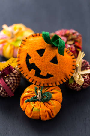 Handmade Halloween decorations from fabric.の写真素材