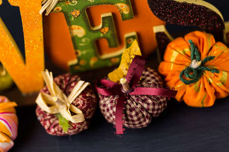 Handmade Halloween decorations from fabric.の写真素材