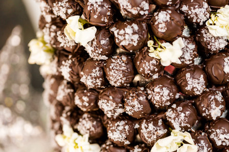Gourmet truffle cone wedding cake