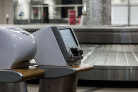 Denver, Colorado, USA-November 2, 2014. Denver International Airport on typical Sunday morning.のeditorial素材