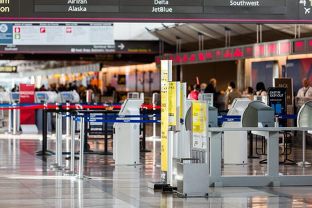 Denver, Colorado, USA-November 2, 2014. Denver International Airport on typical Sunday morning.のeditorial素材