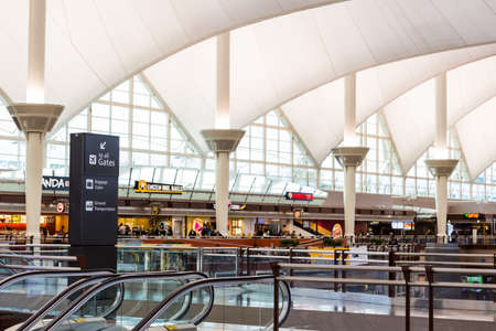 Denver, Colorado, USA-November 2, 2014. Denver International Airport on typical Sunday morning.のeditorial素材