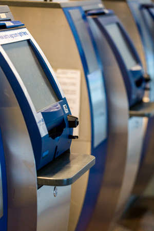 Denver, Colorado, USA-November 2, 2014. Denver International Airport on typical Sunday morning.のeditorial素材