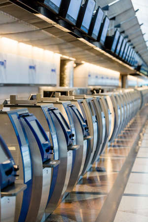 Denver, Colorado, USA-November 2, 2014. Denver International Airport on typical Sunday morning.のeditorial素材