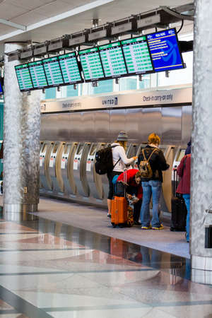 Denver, Colorado, USA-November 2, 2014. Denver International Airport on typical Sunday morning.のeditorial素材