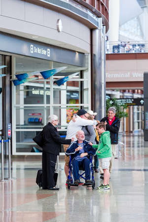 Denver, Colorado, USA-November 2, 2014. Denver International Airport on typical Sunday morning.のeditorial素材