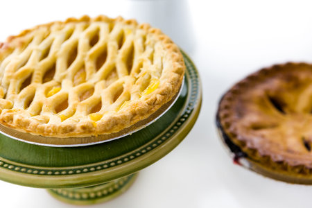 Fresh homemade pie made from organic berries.の写真素材