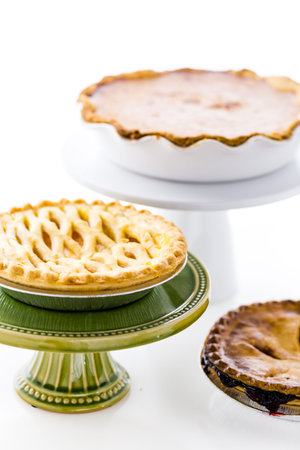 Fresh homemade pie made from organic berries.の写真素材