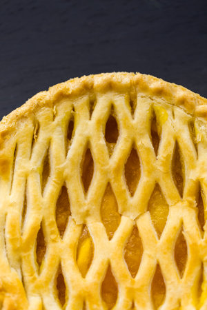 Fresh homemade pie made from organic berries.の写真素材