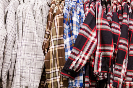 Clothes on sale at the department store.