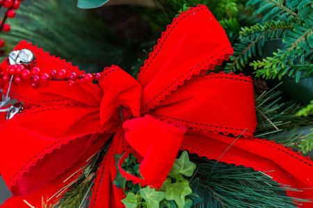 Close up of Christmas decorations.の写真素材