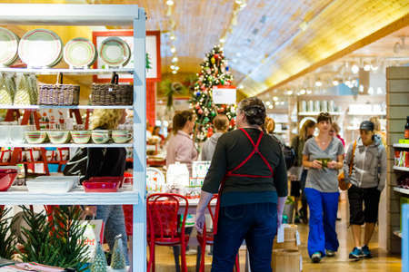 Denver, Colorado, USA-November 28, 2014. Typical North American mall on Black Friday shopping.のeditorial素材