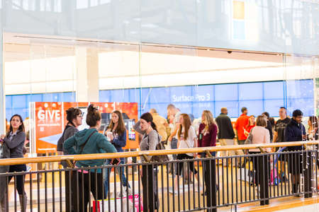 Denver, Colorado, USA-November 28, 2014. Typical North American mall on Black Friday shopping.のeditorial素材