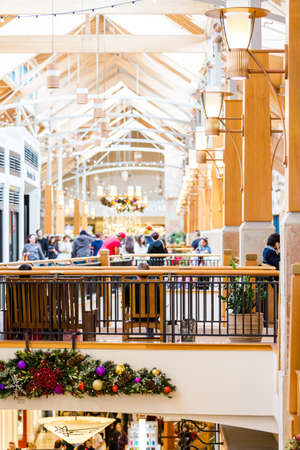 Denver, Colorado, USA-November 28, 2014. Typical North American mall on Black Friday shopping.のeditorial素材