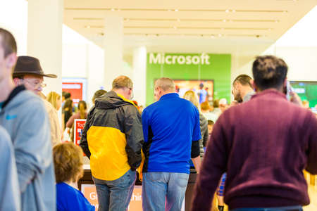 Denver, Colorado, USA-November 28, 2014. Typical North American mall on Black Friday shopping.のeditorial素材