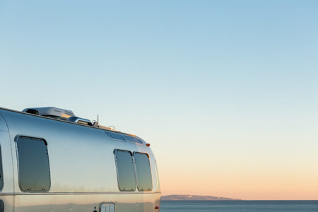 Winter RV camping on cost of California.