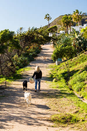 Malibu, California, USA-December 24, 2014. Winter RV camping on cost of California.のeditorial素材