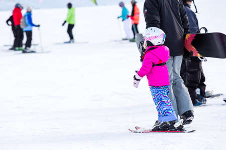 Arapahoe Basin, Colorado, USA-January 18, 2015. Mid season skiing at Araphoe basing ski resort.のeditorial素材