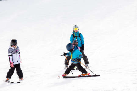 Arapahoe Basin, Colorado, USA-January 18, 2015. Mid season skiing at Araphoe basing ski resort.のeditorial素材