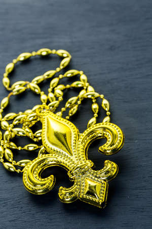 Multicolored decorations for Mardi Gras party on the table.の写真素材