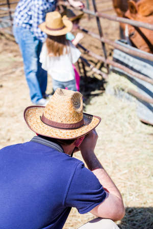 Second birthday party at the community farm.の写真素材