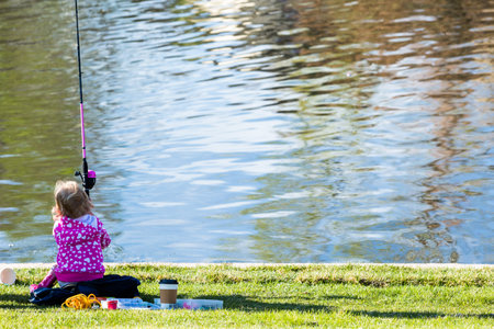 Annual Fishing Derby at Tommy Davis Park, Greenwood Village, Colorado.のeditorial素材