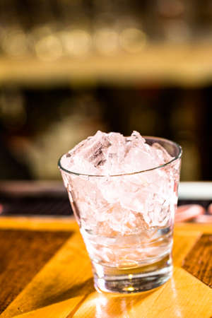Bartender making Red Sangria in Italian restaurant.の写真素材