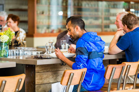 Denver, Colorado, USA-May 17, 2015. Typical Sunday at Mercantile restaurant in Denver, Colorado.のeditorial素材