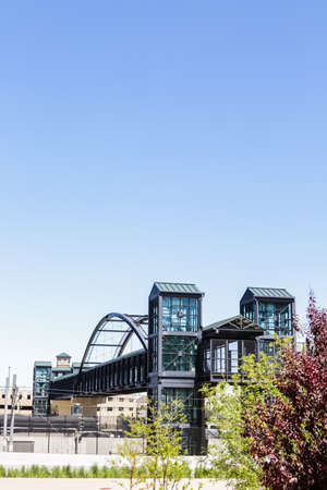 Arapahoe at Village Center light rail station in Greenwood Village, Colorado.のeditorial素材