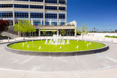 Arapahoe at Village Center light rail station in Greenwood Village, Colorado.のeditorial素材