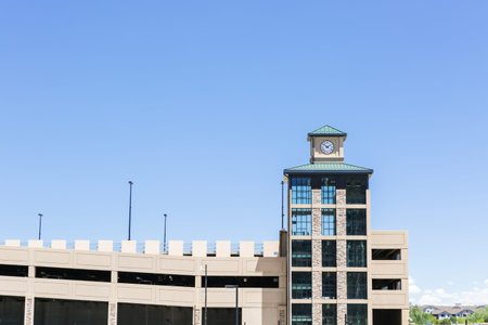 Arapahoe at Village Center light rail station in Greenwood Village, Colorado.のeditorial素材